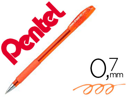 STYLO-BILLE PENTEL FEEL-IT CRITURE MOYENNE POINTE 0.7MM ENCRE COLORIS ORANGE