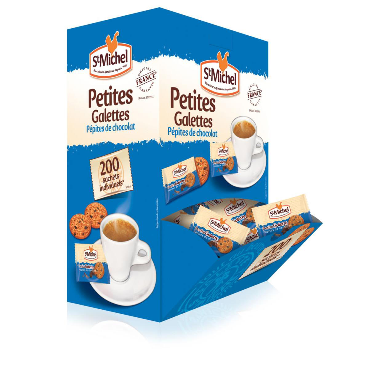 GALETTE ST MICHEL PEPITES CHOCOLAT 3,5G SACHET          INDIVIDUEL 200 UNITES