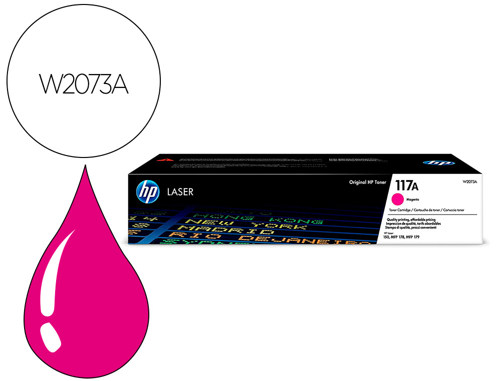 CARTOUCHE D'ENCRE HP COLOR LASERJET HP 117A MAGENTA